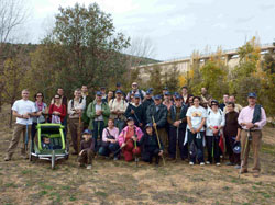 Participantes en la ruta que recorre el ro Bullaque desde su nacimiento en Retuerta hasta su desembocadura en el ro Guadiana